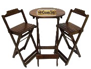 Jogo de mesa dobravel 04 cadeiras madeira maciça
